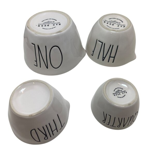 Rae Dunn Artisan Collection By Magenta Set Of 4 Measuring Cups Pink & White New! - Picture 5 of 6